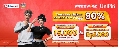 Mystery Shop Potential x Boostober! Diskon hingga 90% item FF, Tebus Doritos atau Lay’s Cuma Rp 1.000 + Bonus 15.000 UniPin Credits!